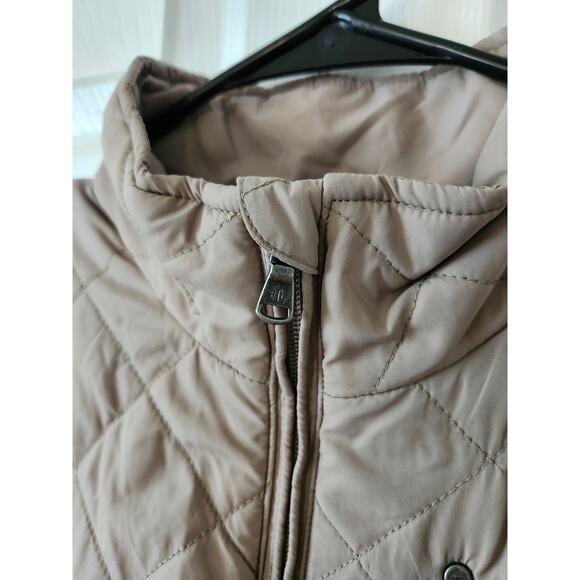 Lauren Ralph Lauren XL Quilted Full Zip VEST Khaki Equestrian - Picture 9 of 13